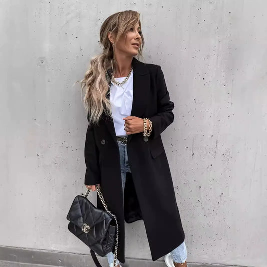 Teresa Wool Maxi Coat | Tailored Fit Button Front Coat