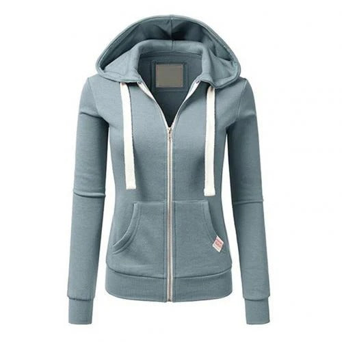 Isabella Fleece Slim Fit Zip-Up Hoodie | Hooded Kangaroo Pocket Hoodie
