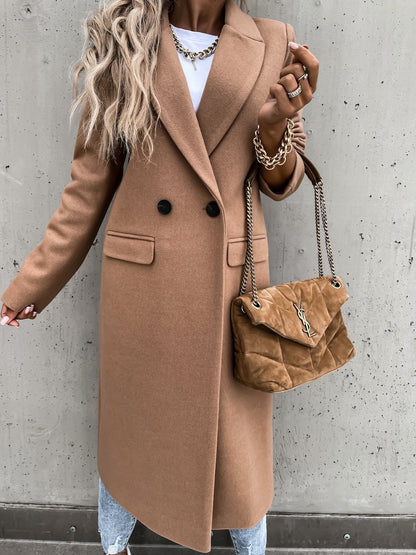 Teresa Wool Maxi Coat | Tailored Fit Button Front Coat