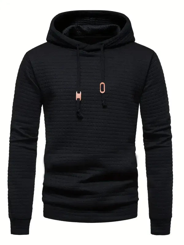 Thomas Cotton Quilted Pullover Hoodie | Hooded Drawstring Hoodie