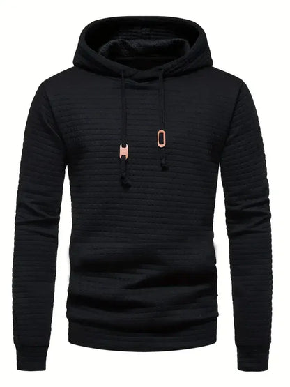 Thomas Cotton Quilted Pullover Hoodie | Hooded Drawstring Hoodie