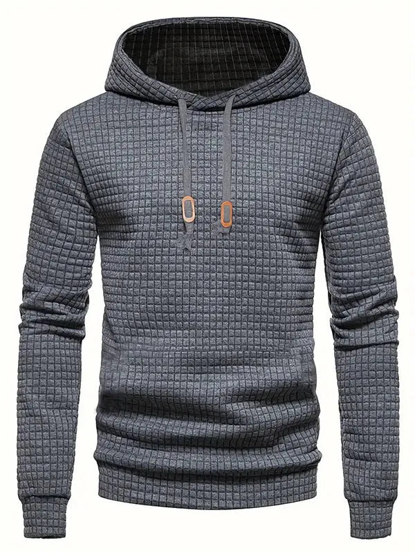 Thomas Cotton Quilted Pullover Hoodie | Hooded Drawstring Hoodie