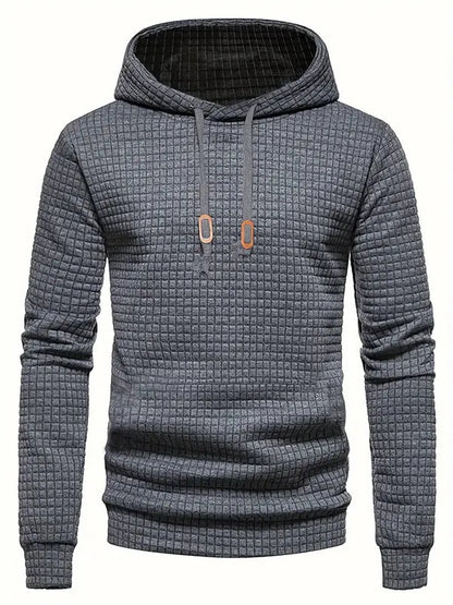 Thomas Cotton Quilted Pullover Hoodie | Hooded Drawstring Hoodie