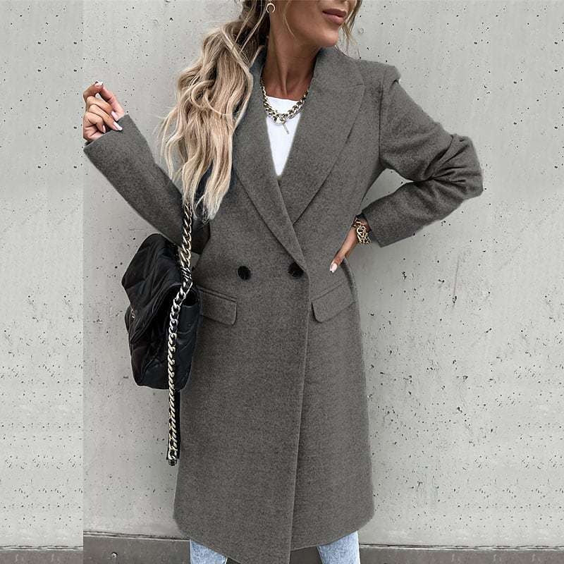 Teresa Wool Maxi Coat | Tailored Fit Button Front Coat