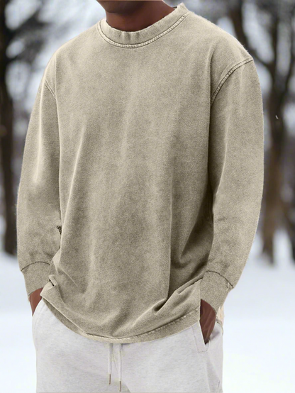 Harry Cotton Crewneck Sweater | Relaxed Fit Casual Sweater