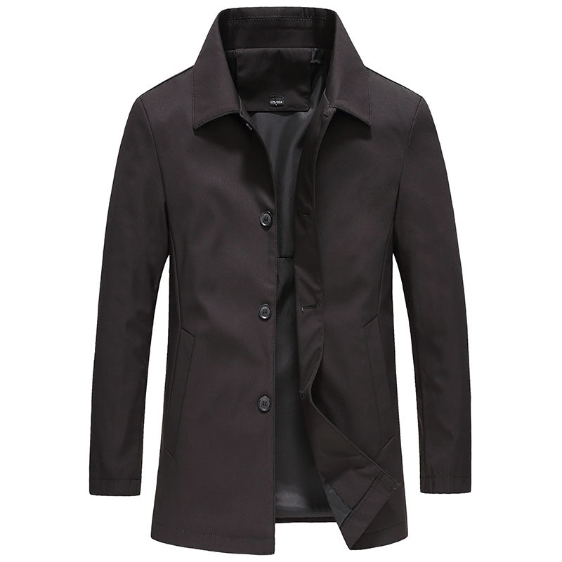 Theodore Cotton Car Coat | Tailored Fit Collared Coat