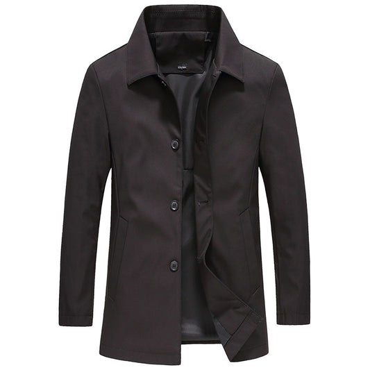 Theodore Cotton Car Coat | Tailored Fit Collared Coat