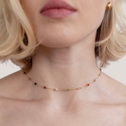 Lala - Necklace with pearls and stones