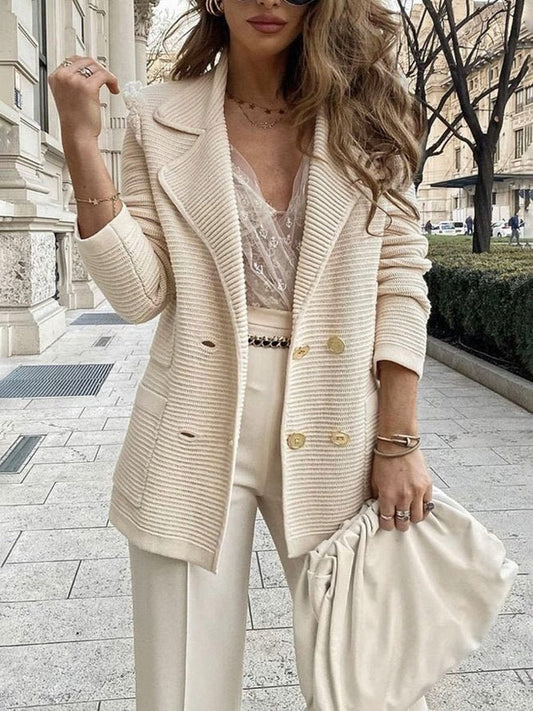 Olivia Cotton Tailored Fit Blazer And Straight Fit Trousers Two-Piece Set | Smart Casual Set