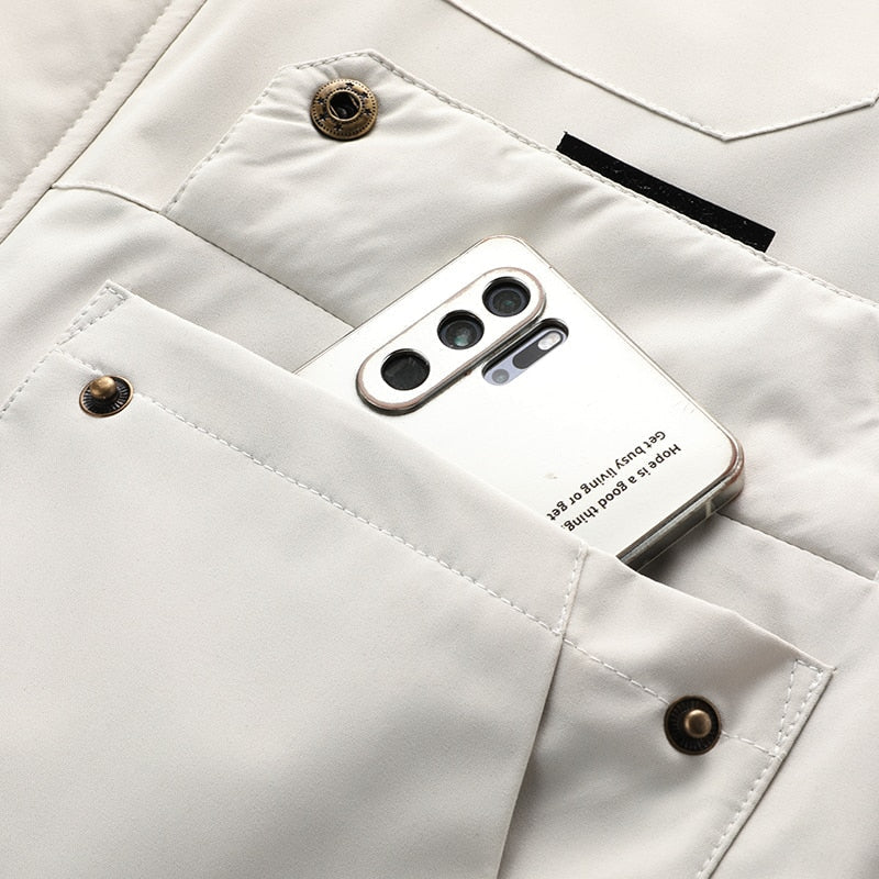 Theodore Nylon Utility Jacket | Hooded Multi-Pocket Jacket