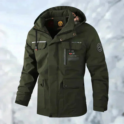 Theodore Nylon Utility Jacket | Hooded Multi-Pocket Jacket
