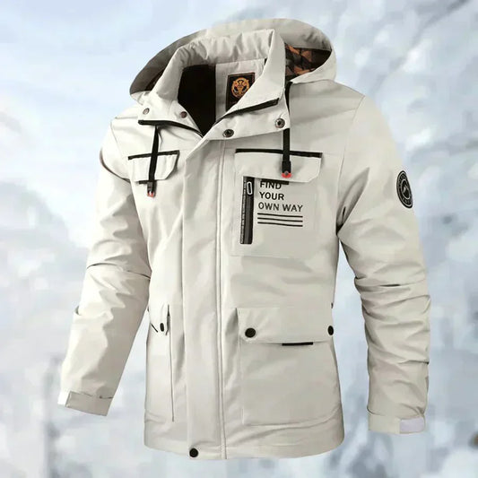 Theodore Nylon Utility Jacket | Hooded Multi-Pocket Jacket