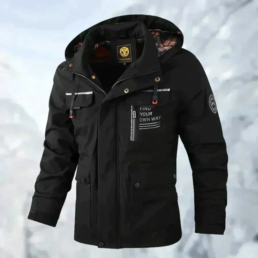 Theodore Nylon Utility Jacket | Hooded Multi-Pocket Jacket