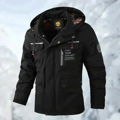 Theodore Nylon Utility Jacket | Hooded Multi-Pocket Jacket