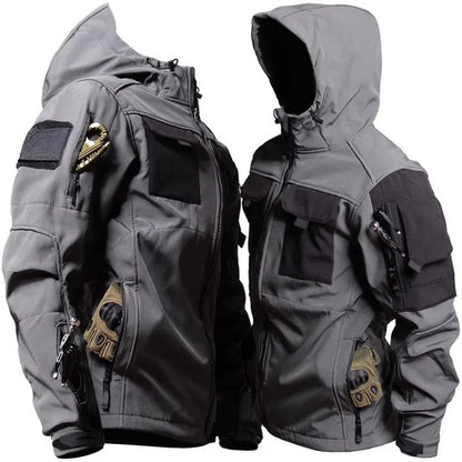 Men’s Tactical Jacket – Water-Resistant – Adjustable Fit – Multi-Pocket Utility Design