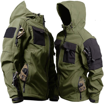 Men’s Tactical Jacket – Water-Resistant – Adjustable Fit – Multi-Pocket Utility Design