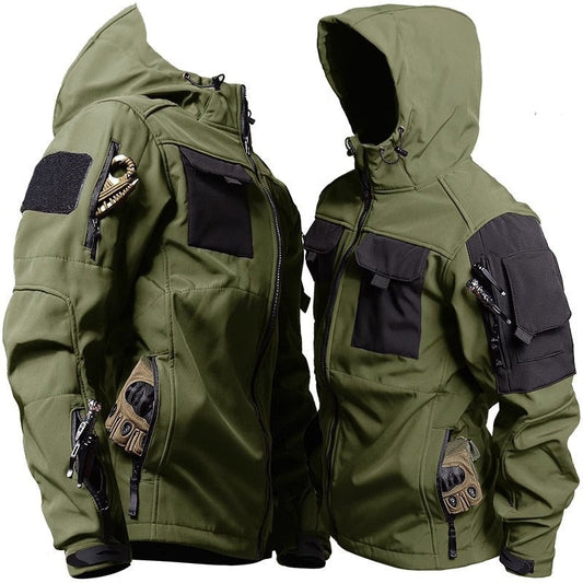 Harrison Nylon Tactical Jacket | Hooded Multi-Pocket Jacket