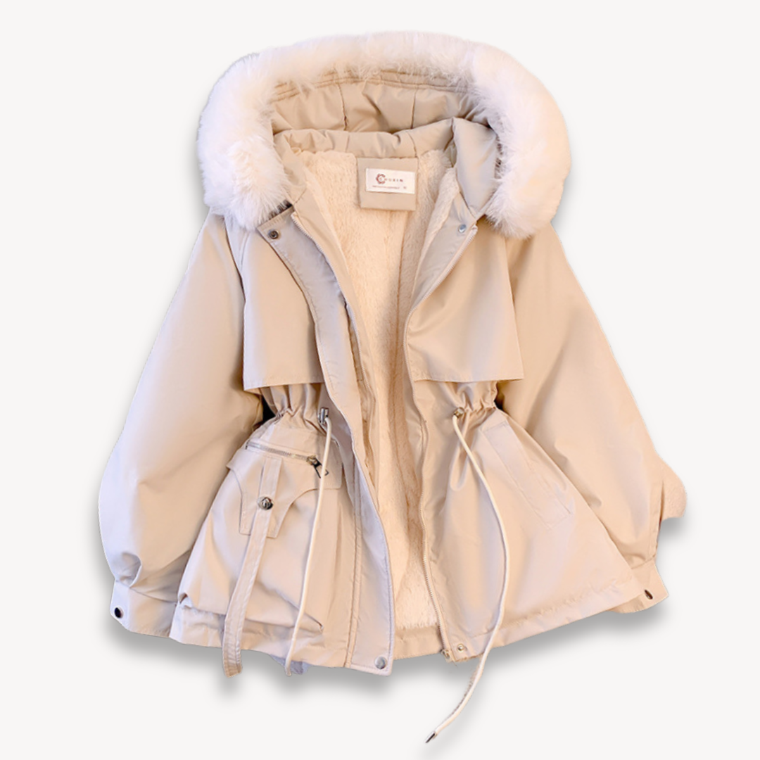 Isabella Parka Jacket | Faux Fur Trim Hip-Length Jacket