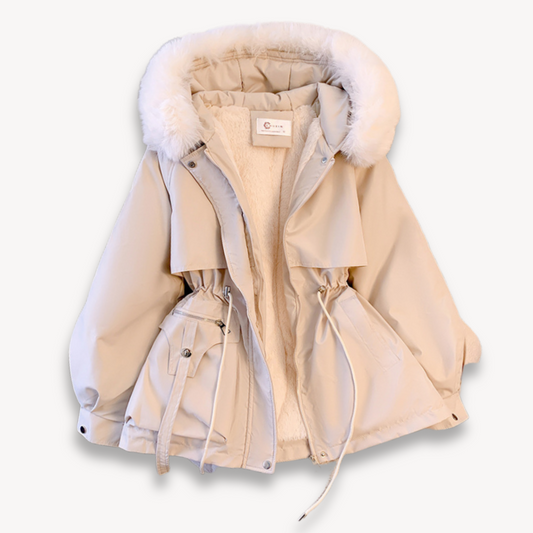 Isabella Parka Jacket | Faux Fur Trim Hip-Length Jacket