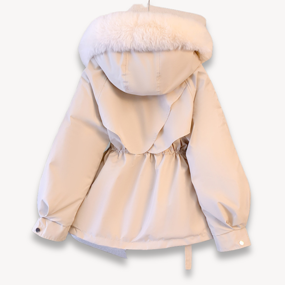 Isabella Parka Jacket | Faux Fur Trim Hip-Length Jacket