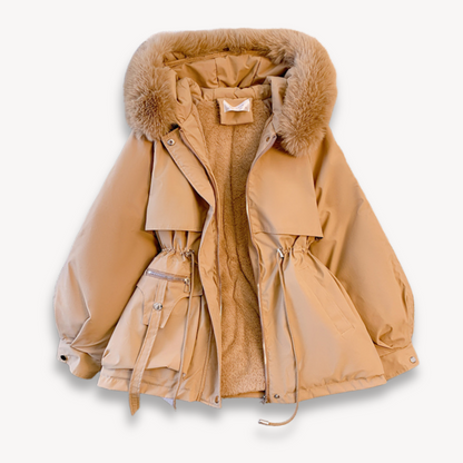 Isabella Parka Jacket | Faux Fur Trim Hip-Length Jacket