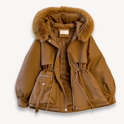 Isabella Parka Jacket | Faux Fur Trim Hip-Length Jacket